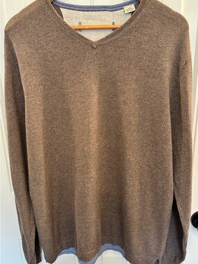 Tommy Bahama Cashmere Blend Sweater Mens L Brown Lightweight Knit